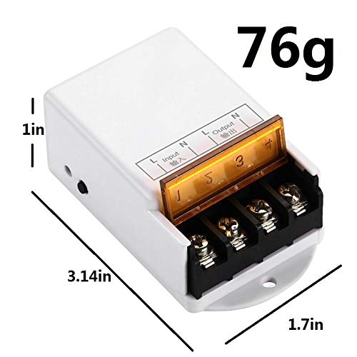 Wireless Remote Switch,110V/120V/240V /30A Relay Wireless RF Switch for Household Appliances, Pump,Lights Ceiling and Electrical Equipment with 328ft Long Range…… - color: white