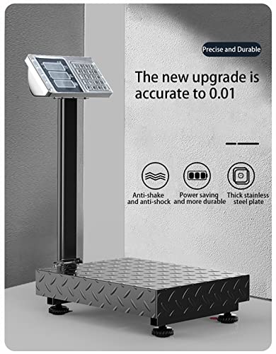 660lb Industrial Platform Scale with 0.1 LB Accuracy LCD Display - color: Black Standard