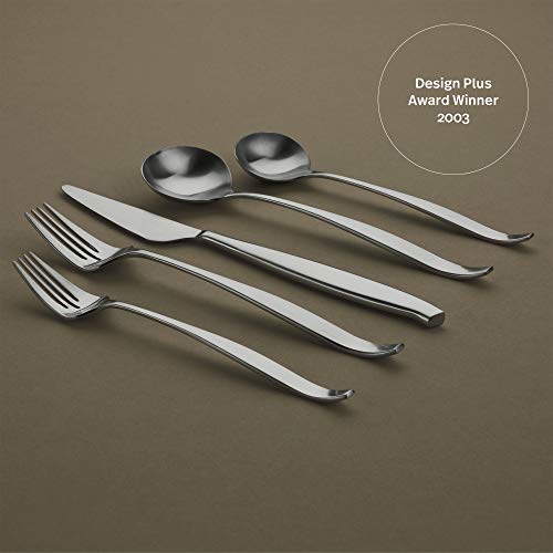 Gourmet Settings - 20-Piece Silverware Set - Balance Collection - Matte Stainless Steel Flatware Sets - Service for 4 - Kitchen Cutlery Utensil Knife/Fork/Spoons (28-804) - size: Service for 4, style: Elegant Large Flatware Set