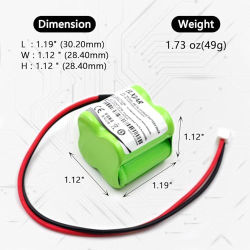 (5-Pack) 4.8V 600mAh Ni-MH Battery for MH29673, CUSTOM-196
