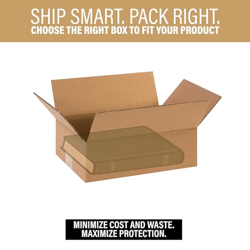 Bundle Of 25 Basic Corrugated Shipping Boxes (12 x 8 x 4") - size: 12 x 8 x 4"