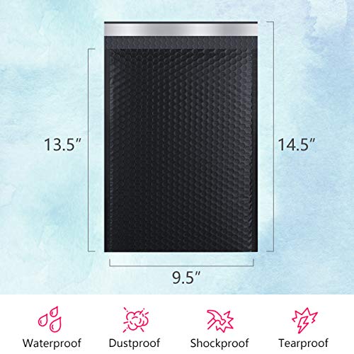 UCGOU Bubble Mailers 9.5x14.5" 25 Pack Usable Size 9.5x13.5" Black Padded - color: Black, size: 9.5x14.5" 25PC