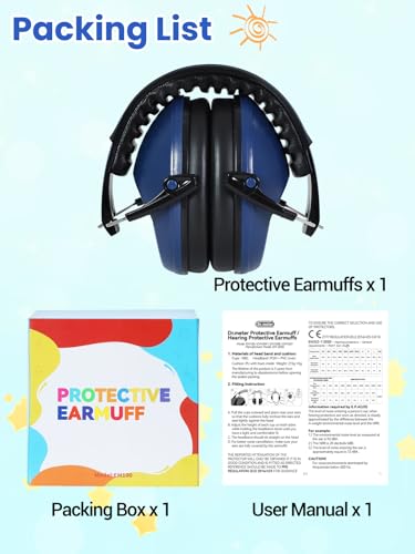 Dr.meter Toddler Ear Protection Ear Muffs, Kids Noise Cancelling Headphones - color: Dark Blue