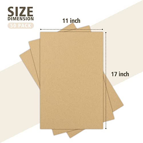 Golden State Art 50 Pack 11x17 Corrugated Cardboard Sheet 1/8" Flat Inserts - color: 50-pack, size: 11x17