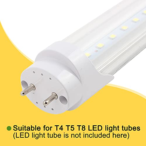 MECCANIXITY Lamp Connecting Wire for T4 T5 T8 LED Tubing, 50cm 2 Pin Double End Light Link Cords Extension Cable Pack of 4 - size: 19.69 inches