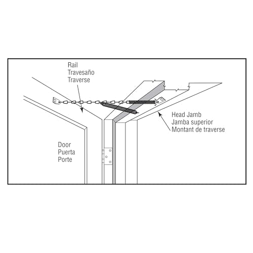 Prime-Line Storm Door Protector Chain & Spring, Aluminum (Single Pack) - color: Aluminum