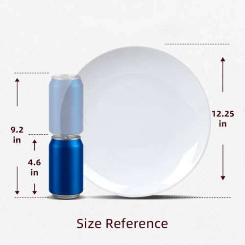 Restaurant Value, Stoneware Coupe Shape Plate 12.25", Bright White, Case of 12 - color: Bright White, size: Plate 12.25"