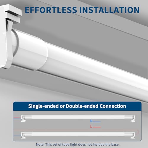 JESLED 30 Pack T8 Led Bulbs 4 Foot,14W(40W Equiv) 2450LM 5000K Type A+B ETL