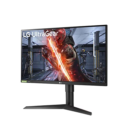 LG 27GL83A-B 27-Inch Ultragear QHD 2560 x 1440 IPS Gaming Monitor, 144Hz, 1ms (GtG), NVIDIA G-SYNC, AMD FreeSync, HDR10, HDMI, DisplayPort, Tilt/Height/Pivot Adjustable Stand, Black - size: 27 inch, style: 144Hz