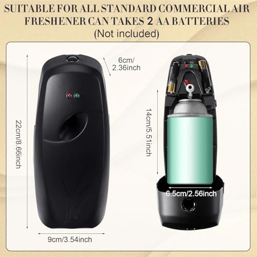 Maxcheck 4 Pcs Automatic Air Freshener Spray Dispenser for Room, Black - color: Black