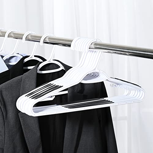 Plastic Clothes Hangers 30 Pack, Hangers with Grip Black - color: Black