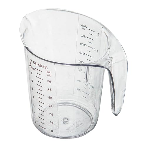 Restaurantware 2 qt Clear Plastic (Cups) Measuring Cup, 10 Pack