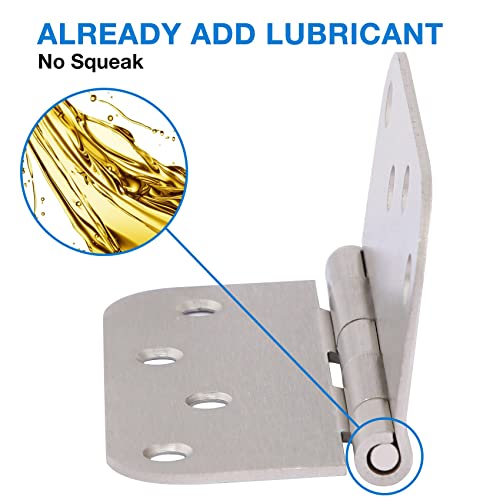 TDCHINGES 6 Pack Door Hinges 4 Inch Brushed Nickel 5/8" Radius Interior - color: Satin Nickel-4 in, size: 6 Pack