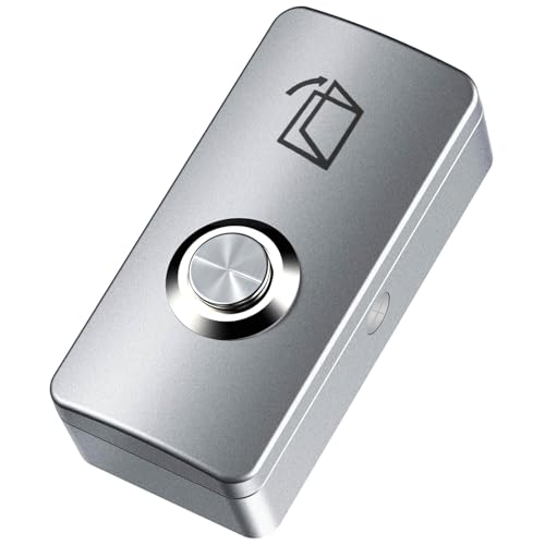 Push to Exit Button for Door Access Control System Zinc Alloy Shell NO/COM Output Mini Size Classic Shape - color: No LED Light