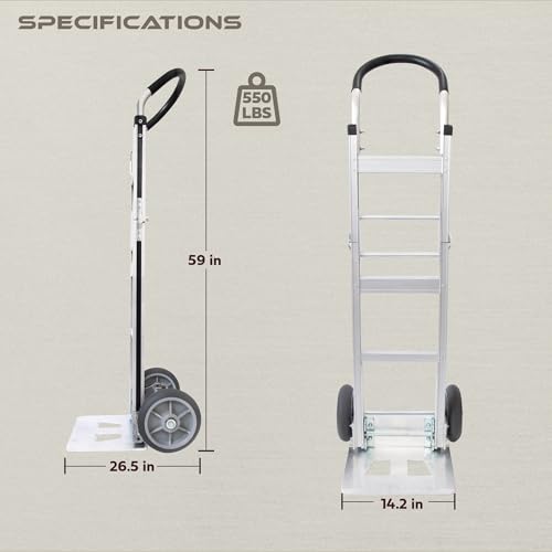 Olympia Tools Aluminum Foldable Utility Shopping Cart with Wheels
