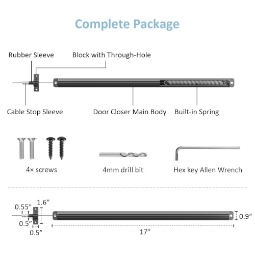 RV Screen Door Closer with Adjustable Tension, Keeps Pests & Insects Out