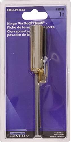 Hardware Essentials 852622 Hardware Essentials Satin Brass Hinge Pin Door Closer, 1 Count (Pack of 1) - size: 1 Count (Pack of 1)