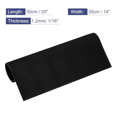MECCANIXITY Corrugated Paper Sheets 5pcs 20x14x1/16inch Black - color: Black, size: 20inch x 14inch x 1/16inch