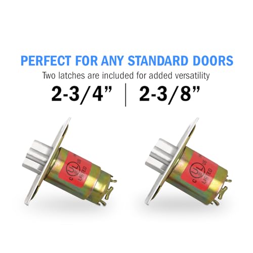 Nuk3y Bella Grade 2 Commercial Duty Cylindrical Knob Lockset UL Rated (Satin Stainless Steel, Entry) - size: Entry