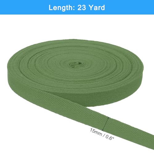 uxcell 23 Yards Cotton Twill Tape, 5/8-inch Herringbone Webbing Ribbon Bias Binding Tapes for Clothes Sewing, DIY Crafting (Blue Green) - color: Blue Green, size: 5/8-inch