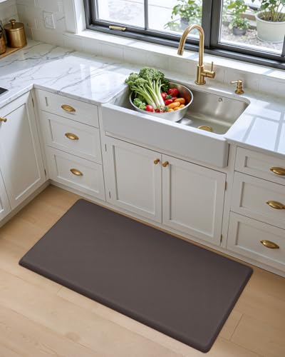DEXI Anti Fatigue Kitchen Floor Mat Cushioned Standing Runner 48x20, Brown - color: Brown, size: 48"L x 20"W x 0.7"Th