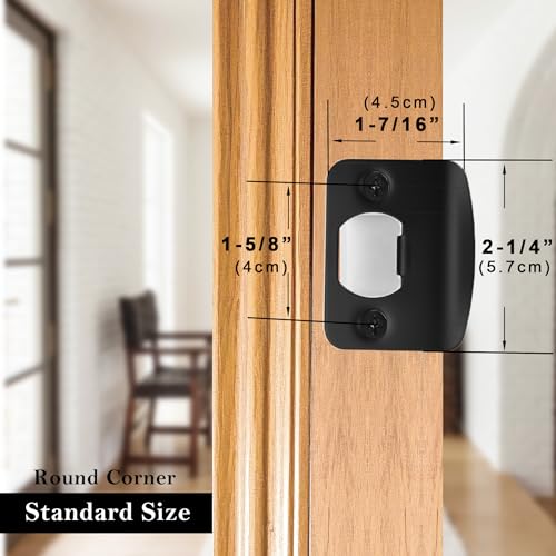 Door Strike Plate for Interior Doors, Matte Black, 1 Pack - color: Matte Black, size: 1 Pack