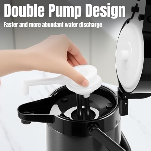 PARACITY Coffee Dispenser with Pump, Coffee Carafe, 84.5 fl oz/2.5 L, Black - color: Black