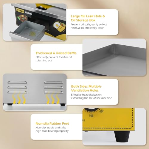 Dyna-Living Commercial Electric Griddle 22'' Stainless Steel Flat Top Grill - color: Stainless Steel