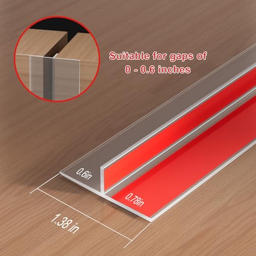 Door Seal Weather Stripping for Door Frame- 40 Ft x 1.38 in Clear - color: Clear, size: 1.38 in x 40 ft