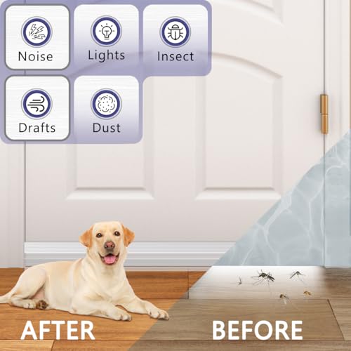 Door Draft Stopper,Adjustable Door Sweep for Bottom of Door,Silicone Weather Stripping Door Bottom Seal Blocker Air Noise,Under Door Gap Filler for Interior/Exterior Doors(Transparent, 39inch) - color: Transparent, size: 39inch