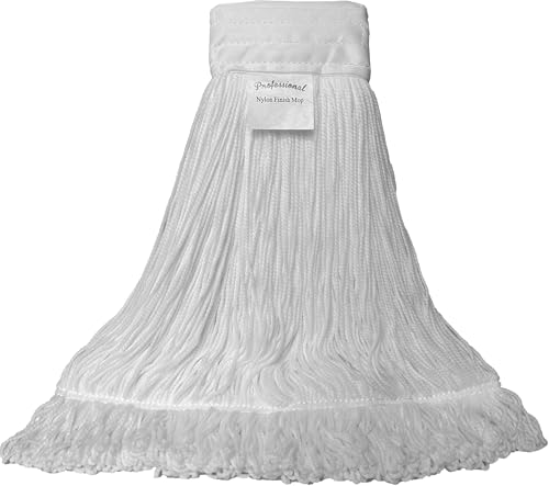 Professional Nylon Looped-End Wax Mop (3 Pack) - Large Size with Wide Band - size: Large w/Wide Headband