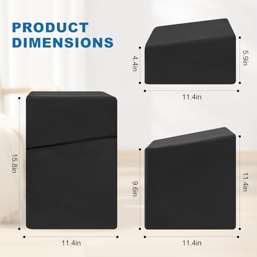 Adjustable Foot Rest Under Desk, Black - color: Black
