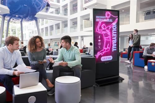 Displays2go Advertising Multimedia Kiosk - color: Black, size: 65"