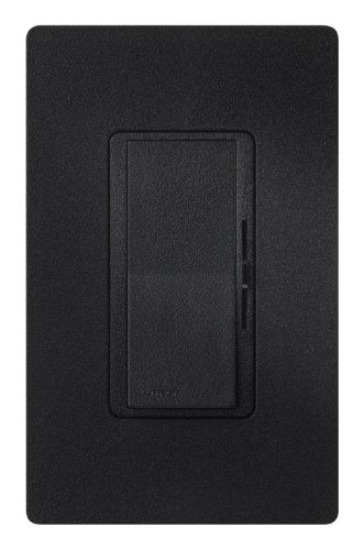 Lutron Diva Dimmer Switch for Incandescent Bulbs, 1000-Watt/Single-Pole Preset, DVSC-10P-MN, Midnight - color: Midnight