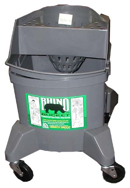 Rhino Mop Bucket with Wringer - 100% Metal-Free - Inmate-Safe for Corrections Facilities