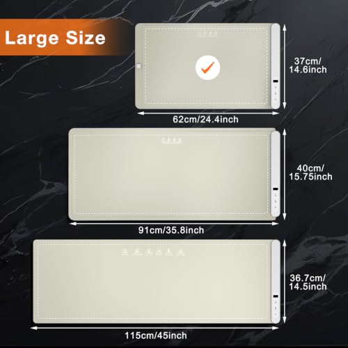 FYY Warming Mat for Food 24"x15", Rapid and Full Surface Heating Khaki - color: Khaki, size: X Large Size: 24"x15"