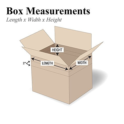 Partners Brand PMD14146 Multi-Depth Corrugated Boxes, 14"L x 14"W x 6"H, Kraft (Pack of 25)