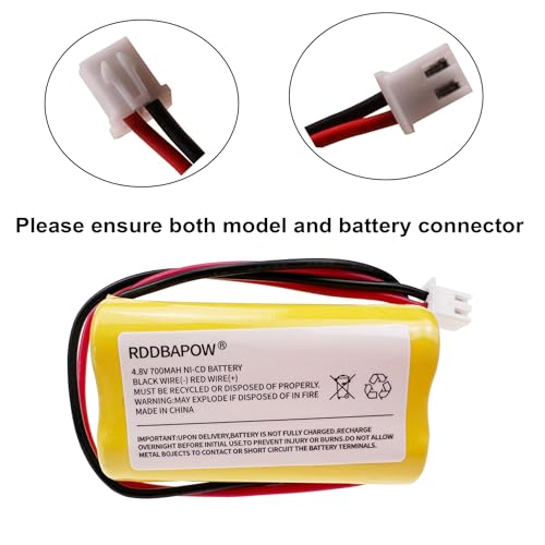 4.8V 700mAh BL93NC487 Ni-CD Exit Sign Emergency Light Battery for Emergi-Lite BAA-48R BAA48R,OSI OSA-126 OSA126 BL93NC484 BL93NC485 Interstate NIC0186 (2x4.8v 700mah ni-cd Battery) - size: 2x4.8v 700mah ni-cd battery