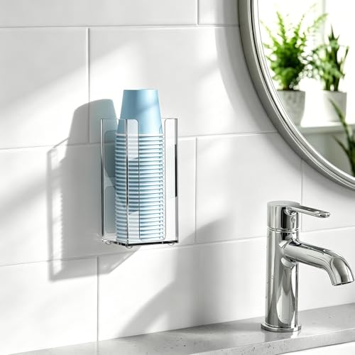 Bathroom Cup Dispenser, Wall Mount Cups Holder Fit 3oz Cups - color: Small