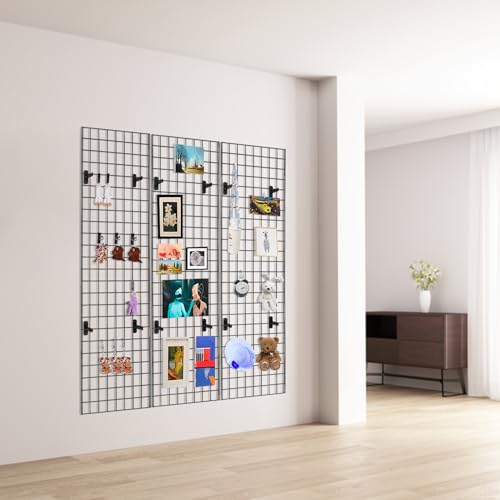 Commercial Grade Gridwall Panels – Heavy Duty Grid Panel for Any Retail Display, 2’ Width x 6’ Height, 3 Gridwall Panels Per Carton (Black Finish) - color: Black, size: 2'x6' (Pack of 3)