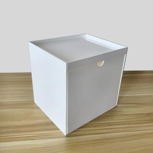 Disposable Facial Towel Storage Box - Acrylic Container Compatible with Clean Skin Club Clean Towel XL - Wall-Mounted Makeup Organizer with Drawer (Excluding Facial Towels) (White) - color: White