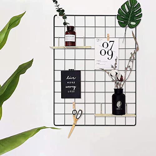 C&AHOME Photo Wall Display Set of 2, Wall Grid Panel, 17.7" x 25.6", Black - color: Black, size: 15.7 x 11.8 (40x30cm)