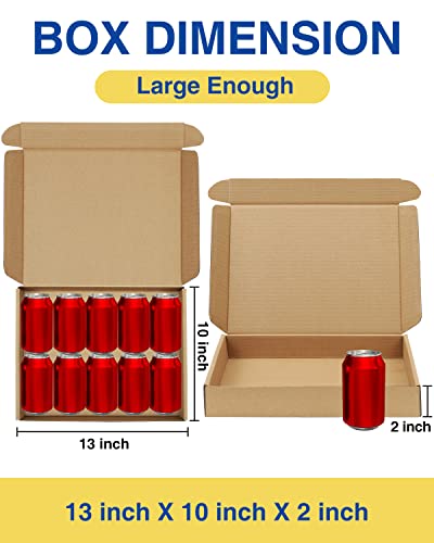 Shipping-Boxes-13x10x2 Inches: 25 Pack-Cardboard-Boxes-for-Packaging, Brown-Shipping-Boxes-for-Packing-Small-Business, Corrugated Box Mailers for Book Shoes Gift Mailing - color: Brown, size: 13x10x2 Inches