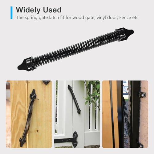 Gate Springs Self Closing Heavy Duty 14in Outdoor Gates Adjustable Tensioner Automatic Gate Closure - 1pack