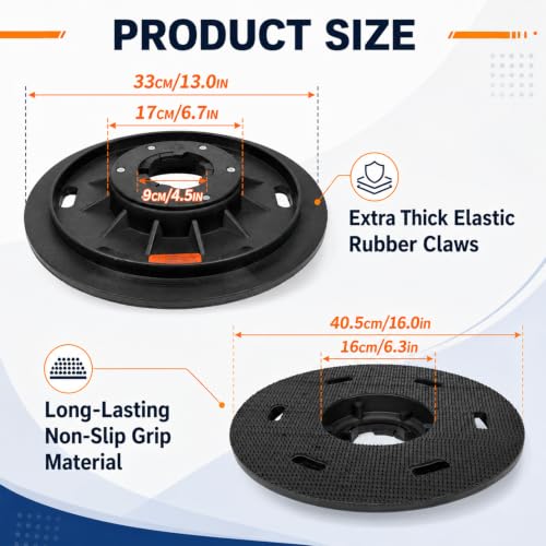 16" Floor Buffer Pad Driver for Malish 782016 & NP-9200 UNIV Clutch Plate - size: Standard
