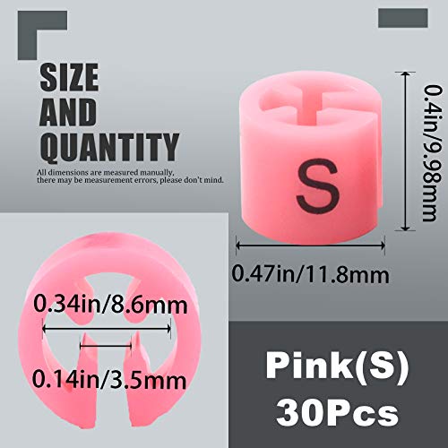 Hilitchi Clothes Hanger Size Color-Coding Garment Size Markers -(S 150Pcs) - size: S-150PCS