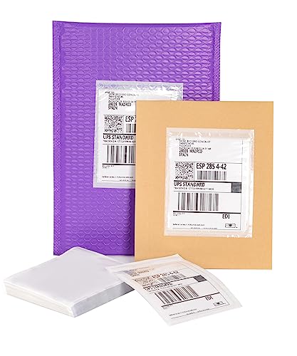 1000 PCS 4.5"x 5.5" Clear Self-Adhesive Packing List Envelopes - Shipping/Mailing Pouch Enclosed Bags for Packing Slips Invoice Label - style: 1000 -Plain