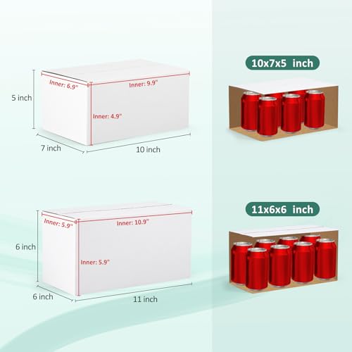 Eupako 30 Pack Small Shipping Boxes Assorted Sizes, 10x7x5 & 11x6x6 15 PCS Each Small Boxes, White Corrugated Box Mailers, Cardboard Boxes for Packaging Small Business, Mailing - color: White, size: 10x7x5 & 11x6x6 Inches