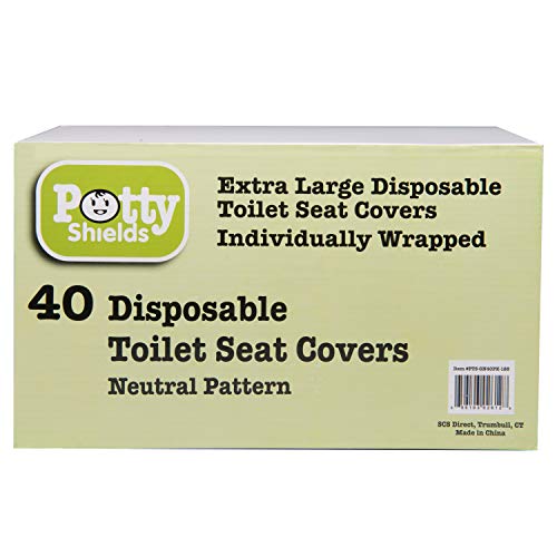 Potty Shields Disposable Toilet Seat Covers, XL Waterproof Sheets, 40 Pack - color: Original, size: 40 Pack