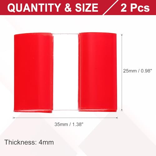 uxcell 2pcs Acrylic Flexible Hinges 25x35mm Invisible Living Hinge 360° - size: 25x35mm